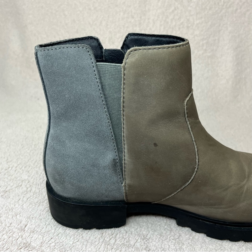 Sorel Emelie Zip Waterproof Leather & Suede Chelsea Ankle Boots Women’s 7 Gray - Picture 10 of 11